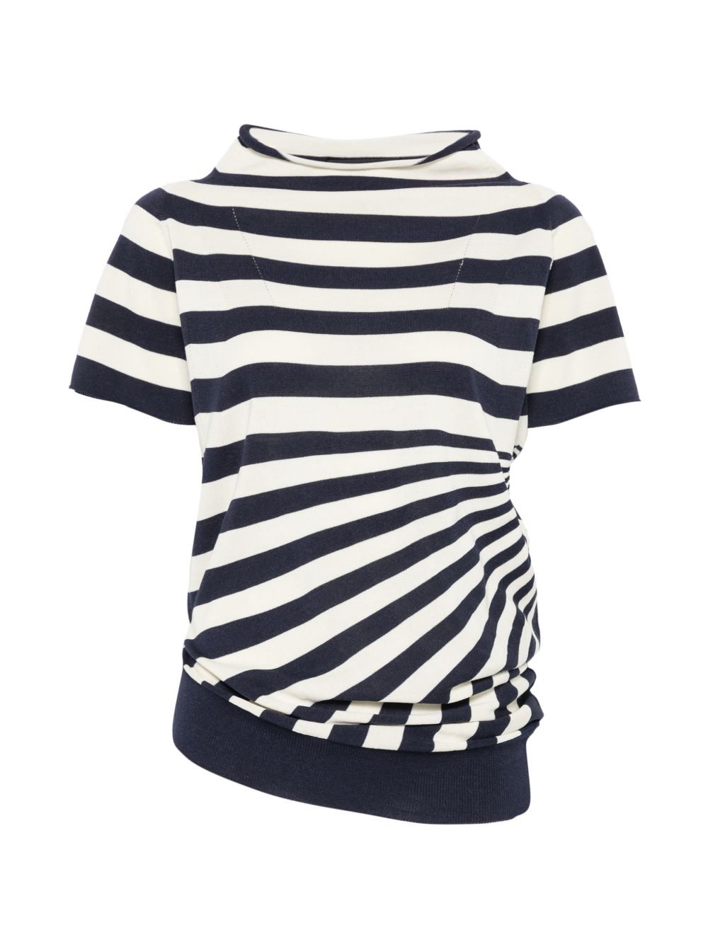 T-shirt a righe in bianco e blu Junya watanabe - donna 