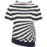 T-shirt a righe in bianco e blu Junya watanabe - donna 
