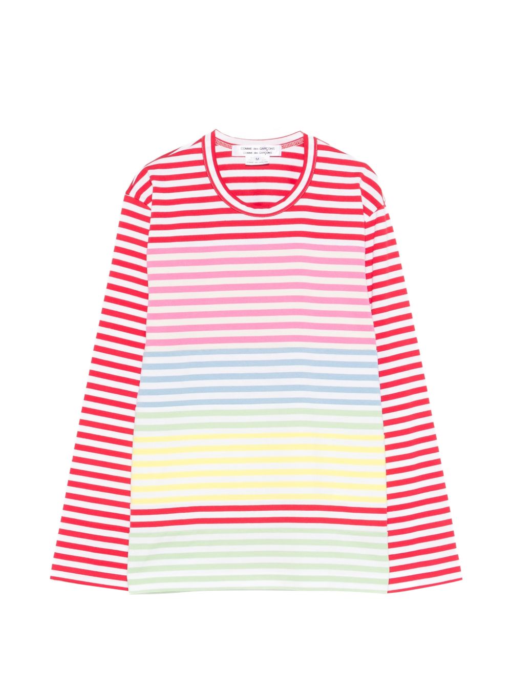 T-shirt a righe a maniche lunghe multicolore Junya watanabe - donna 