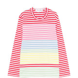 T-shirt a righe a maniche lunghe multicolore Junya watanabe - donna 