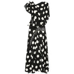 Abito lungo stampa pois in bianco e nero Junya Watanabe - donna 