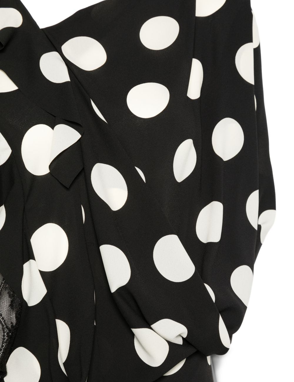 Abito lungo stampa pois in bianco e nero Junya Watanabe - donna 