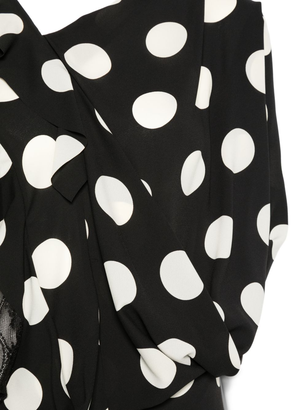 Abito lungo stampa pois in bianco e nero Junya Watanabe - donna 