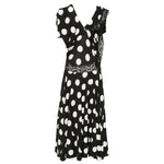 Abito lungo stampa pois in bianco e nero Junya Watanabe - donna 