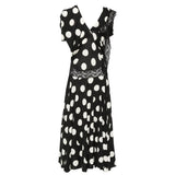 Abito lungo stampa pois in bianco e nero Junya Watanabe - donna 