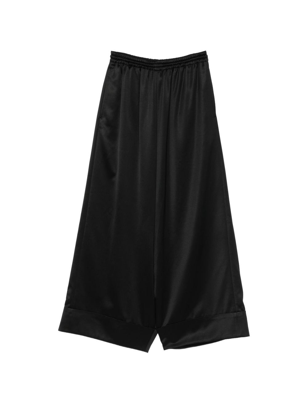 Pantaloni a gamba ampia con finitura satinata in nero Junya watanabe - donna 