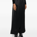 Pantaloni a gamba ampia con finitura satinata in nero Junya watanabe - donna 