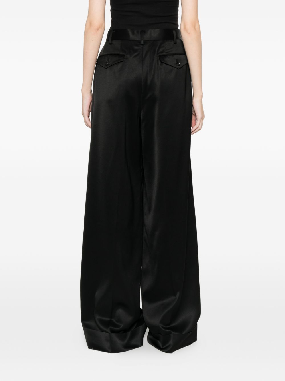 Pantaloni con risvolto in nero Junya watanabe - donna 