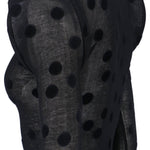 Top in jersey di cotone floccato a pois  in nero Junya watanabe - donna 
