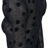Top in jersey di cotone floccato a pois  in nero Junya watanabe - donna 