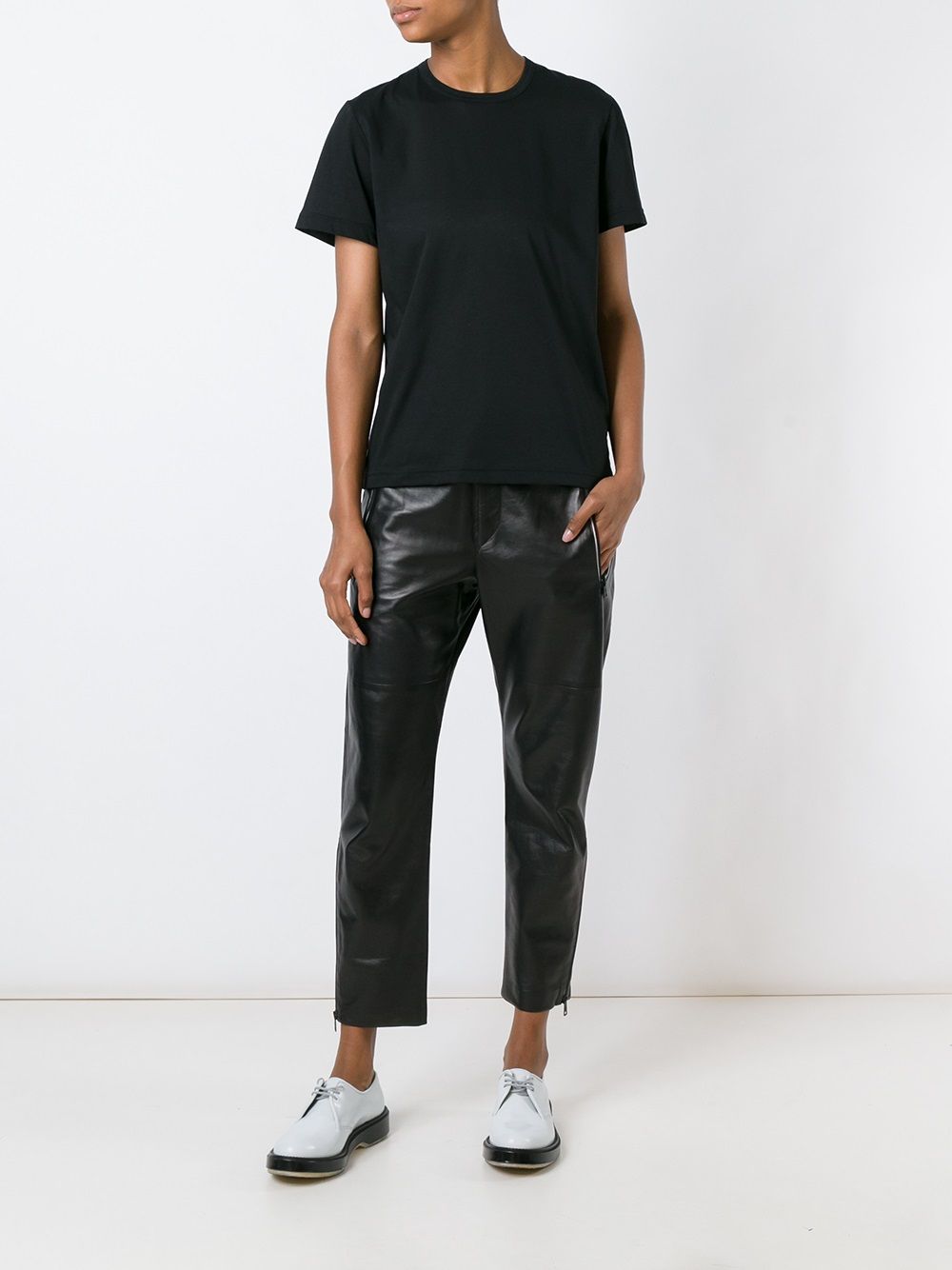 T-shirt a maniche corte in nero Junya watanabe - donna 