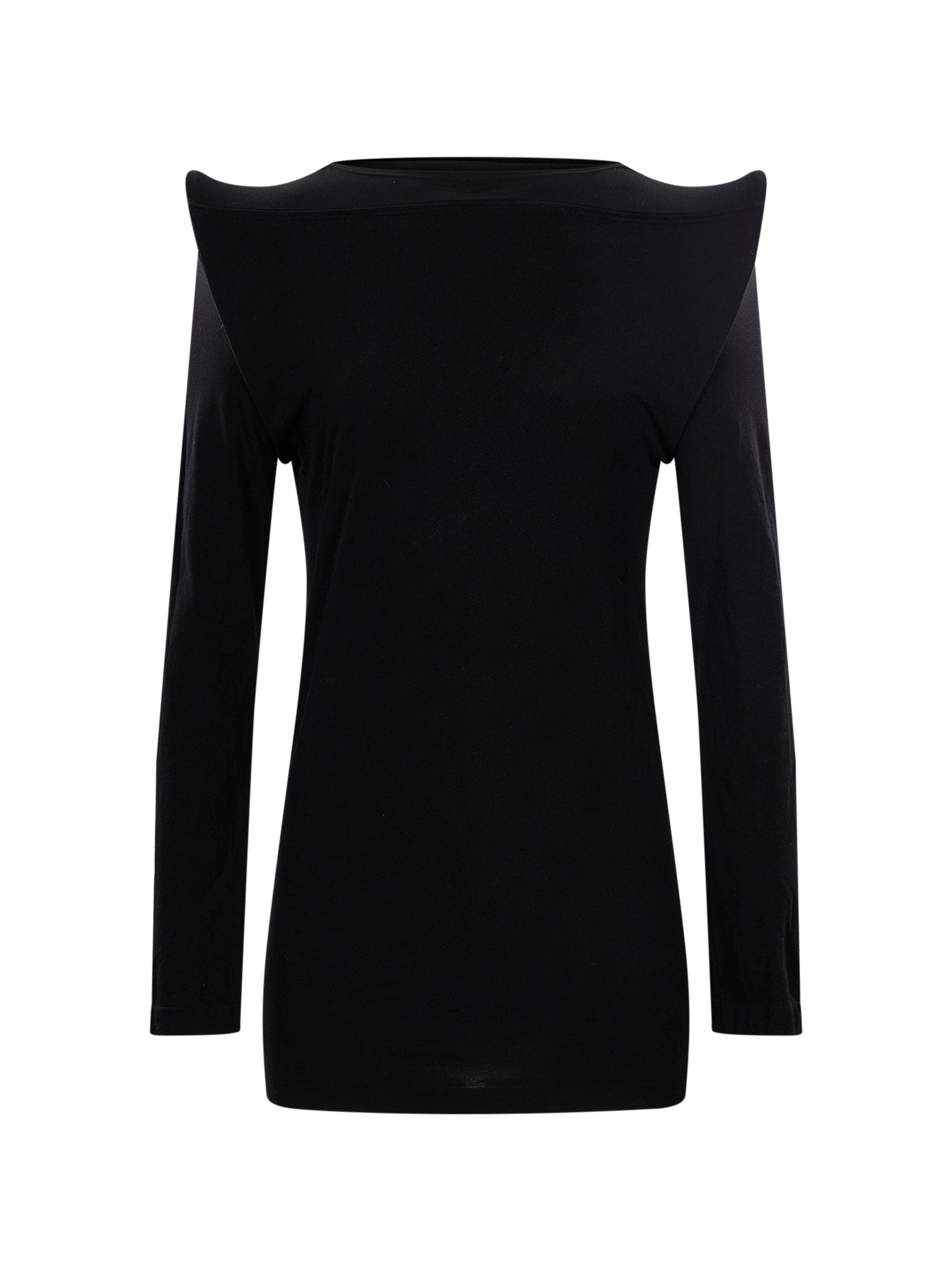 Top con spalline strutturate  in nero 