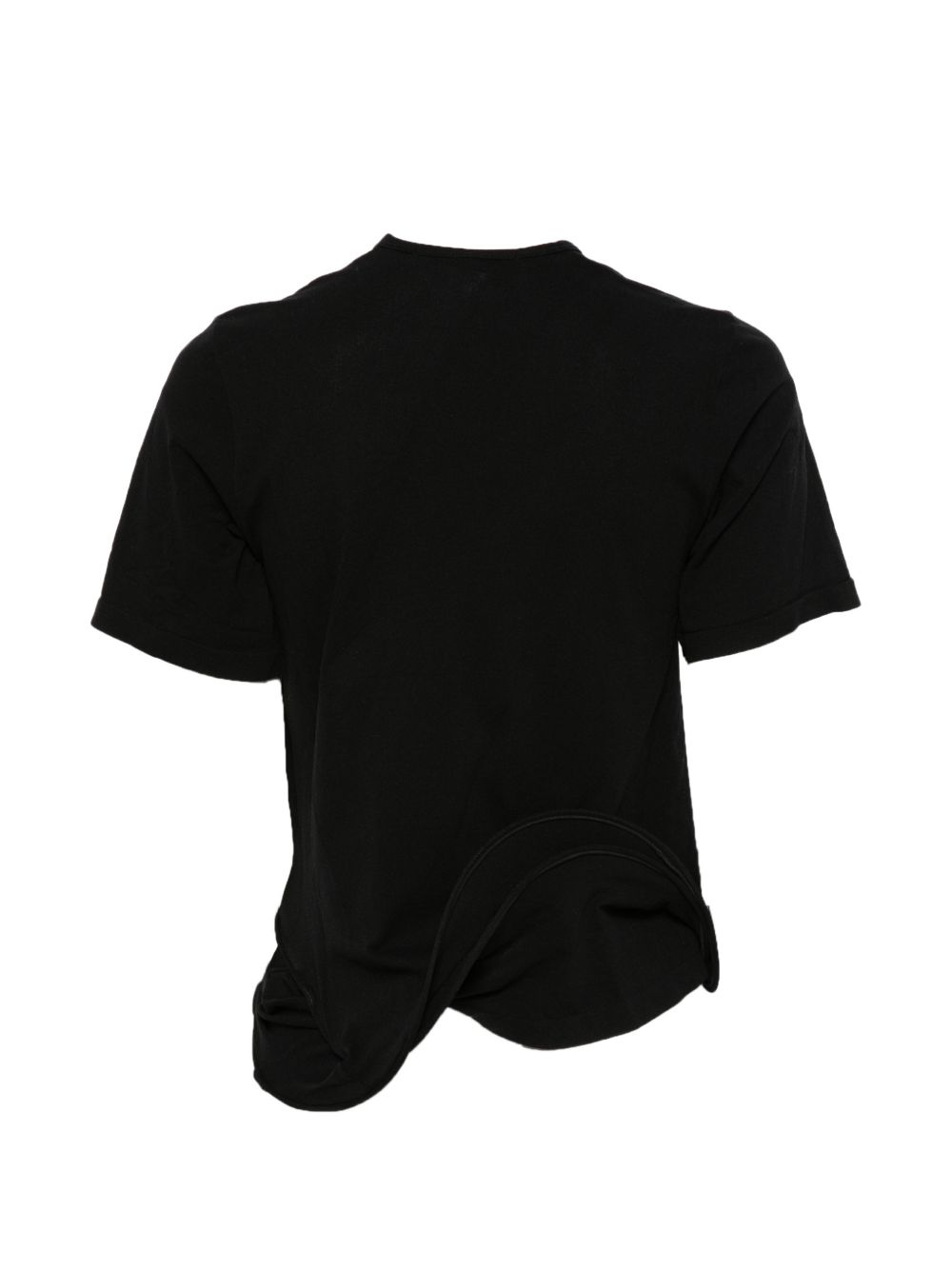 T-shirt con orlo strutturato in nero Junya watanabe - donna 