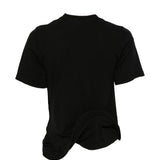 T-shirt con orlo strutturato in nero Junya watanabe - donna 