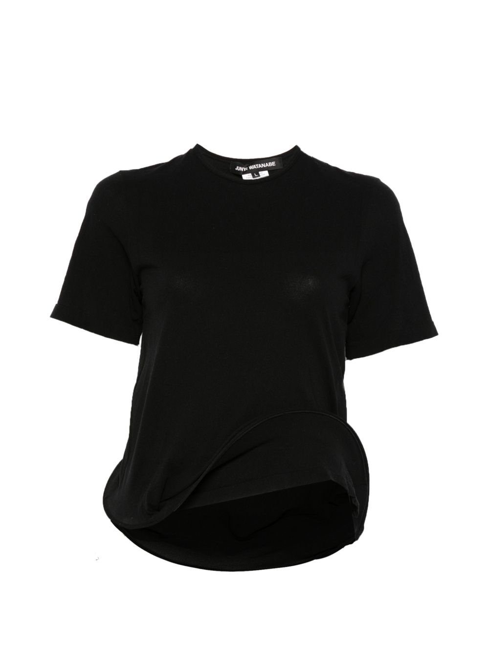 T-shirt con orlo strutturato in nero Junya watanabe - donna 