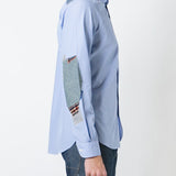 Camicia con dettaglio toppe in azzurro Junya Watanabe MAN - uomo 