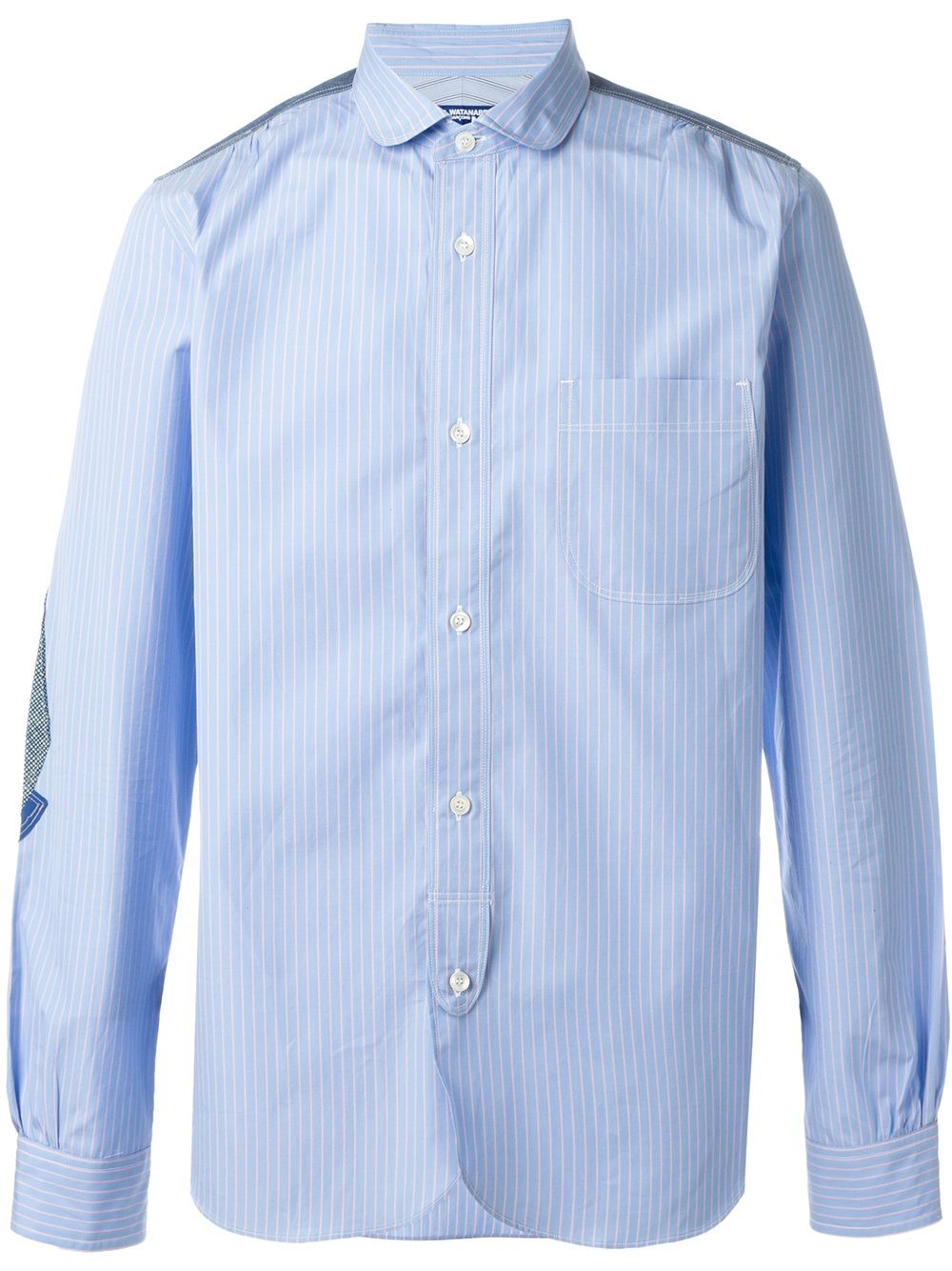 Camicia con dettaglio toppe in azzurro Junya Watanabe MAN - uomo 