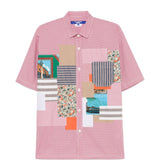 Camica con design patchwork  in rosa Junya watanabe - uomo 