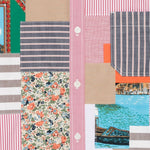 Camica con design patchwork  in rosa Junya watanabe - uomo 