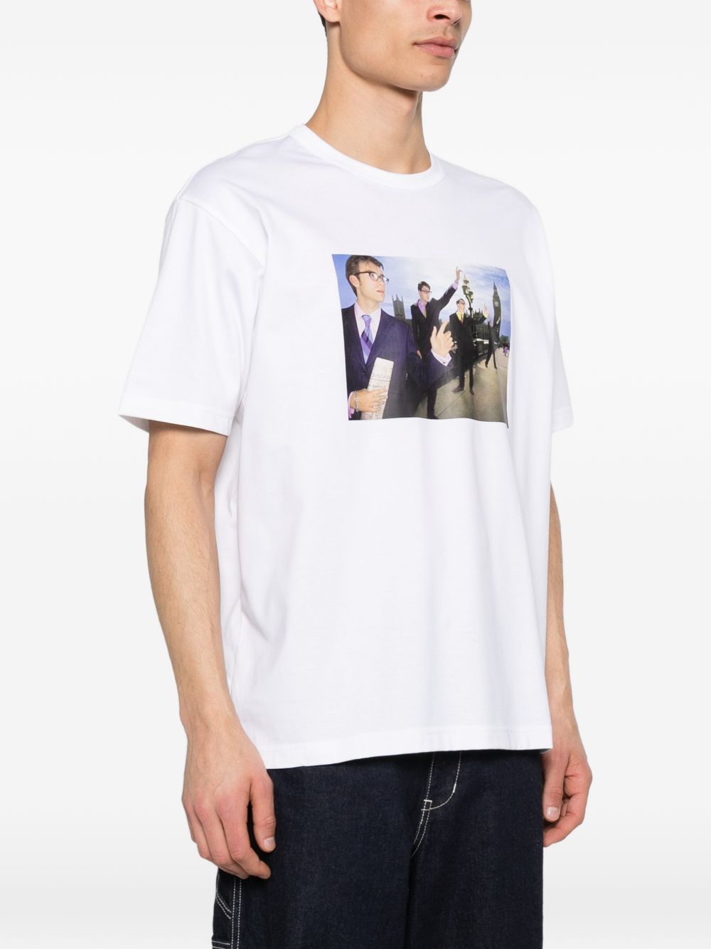 T-shirt con stampa in bianco Junya watanabe - uomo 