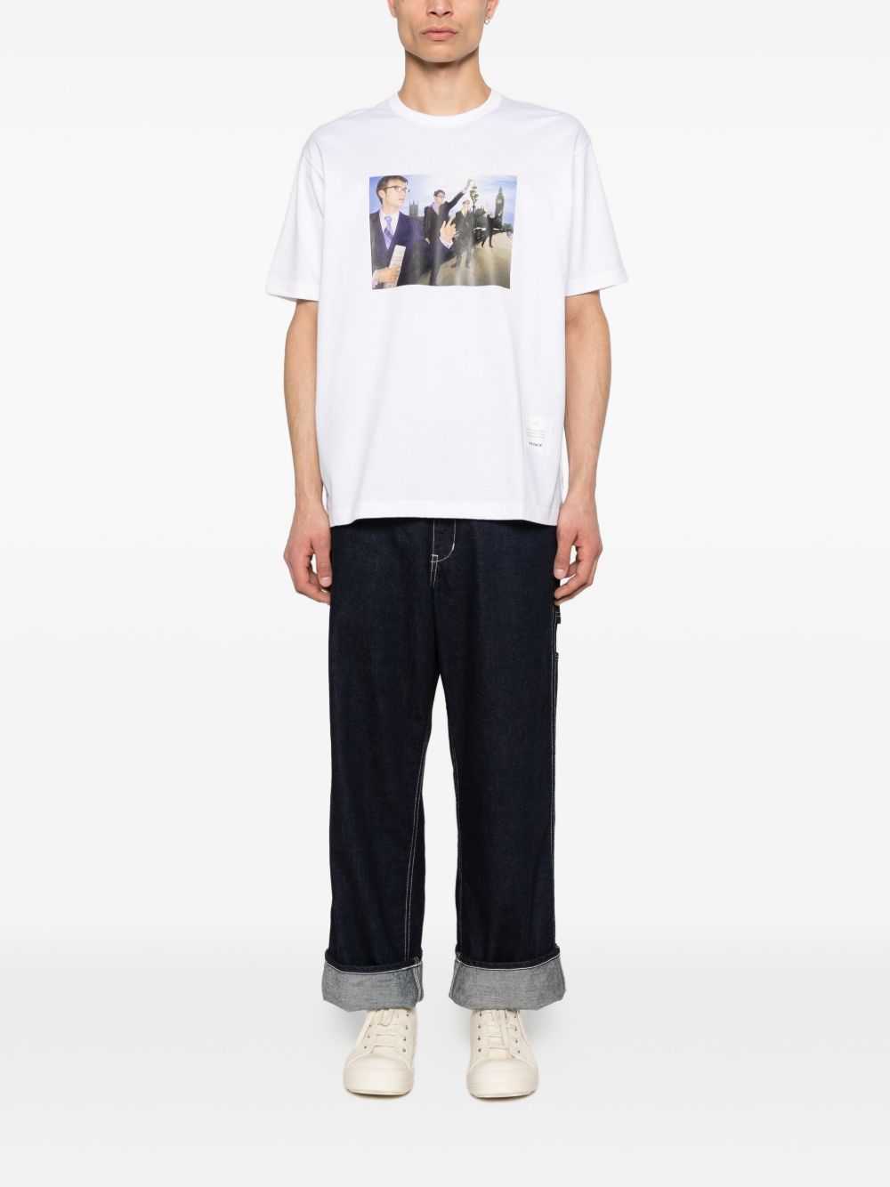 T-shirt con stampa in bianco Junya watanabe - uomo 
