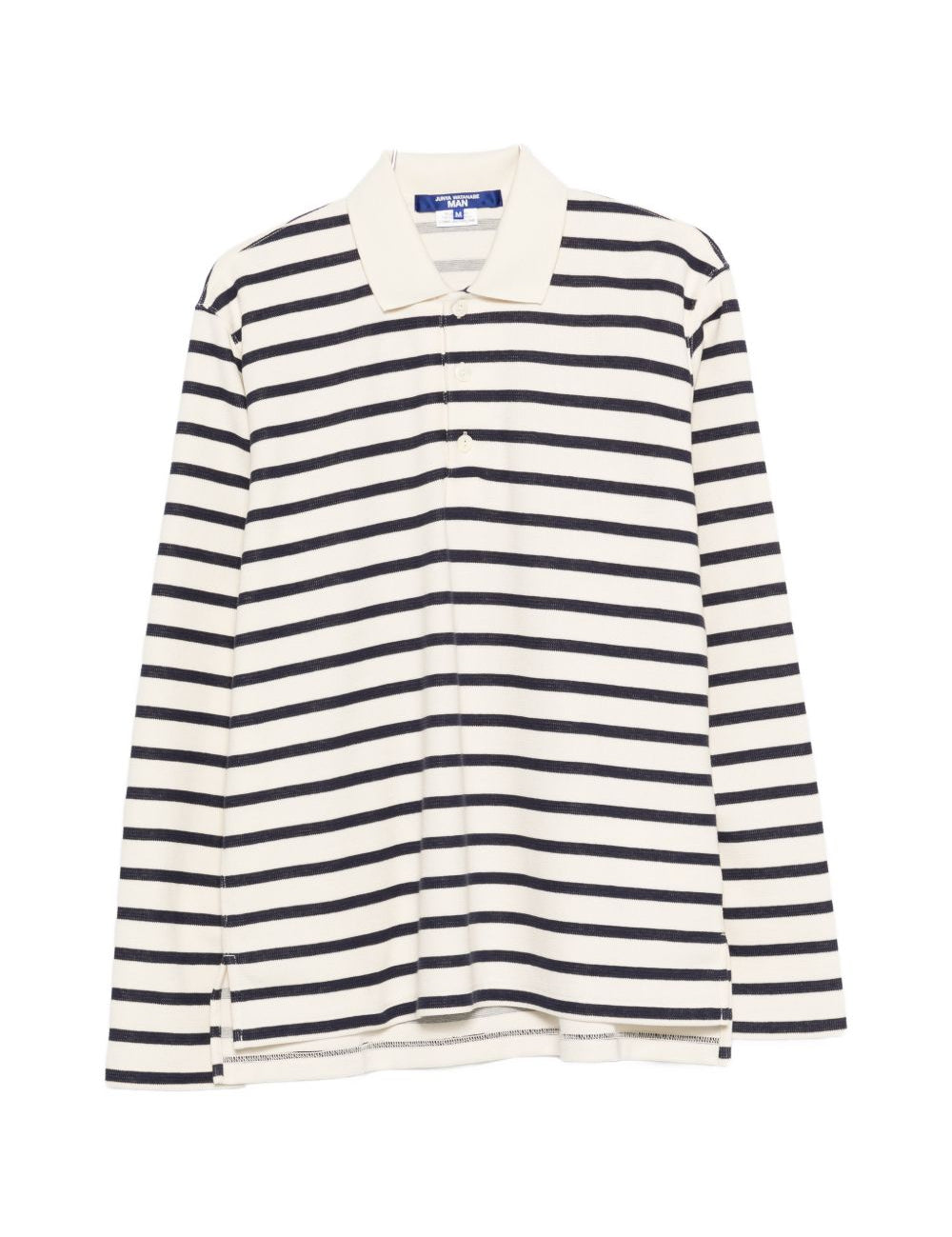 Polo a maniche lunghe a righe in bianco e blu Junya watanabe - uomo 