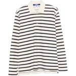 Polo a maniche lunghe a righe in bianco e blu Junya watanabe - uomo 