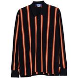 Polo a maniche lunghe a righe in nero Junya watanabe - uomo 
