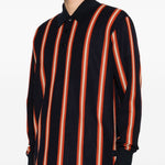Polo a maniche lunghe a righe in nero Junya watanabe - uomo 
