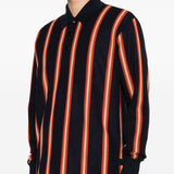 Polo a maniche lunghe a righe in nero Junya watanabe - uomo 