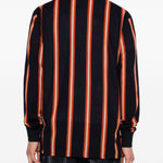 Polo a maniche lunghe a righe in nero Junya watanabe - uomo 