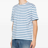 T-shirt a righe in blu e bianco Junya watanabe - uomo 