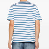 T-shirt a righe in blu e bianco Junya watanabe - uomo 