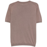 T-shirt a maniche corte con scollo girocollo in marrone Kangra - uomo 