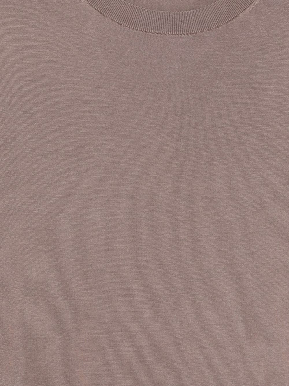 T-shirt a maniche corte con scollo girocollo in marrone Kangra - uomo 