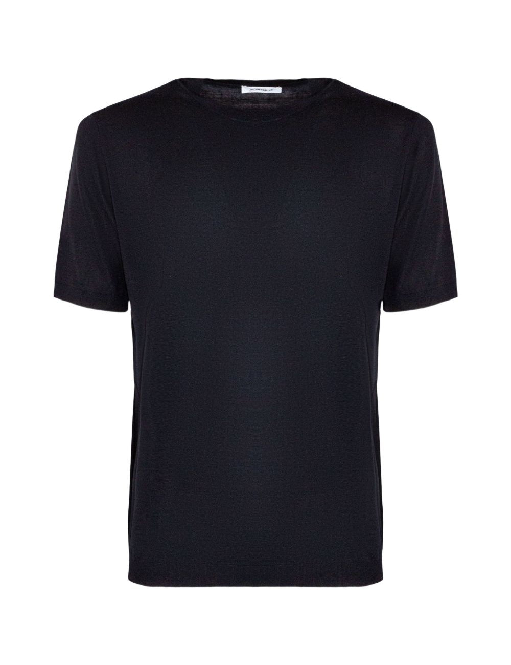 T-shirt in maglia a maniche corte  in nero Kangra - uomo 