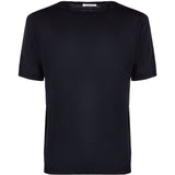 T-shirt in maglia a maniche corte  in nero Kangra - uomo 