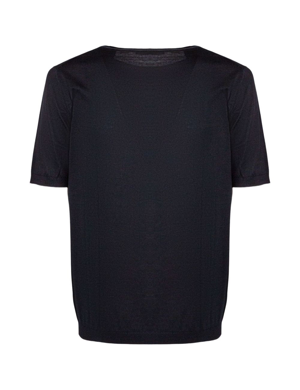 T-shirt in maglia a maniche corte  in nero Kangra - uomo 