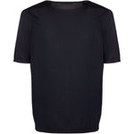 T-shirt in maglia a maniche corte  in nero Kangra - uomo 