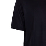 T-shirt in maglia a maniche corte  in nero Kangra - uomo 