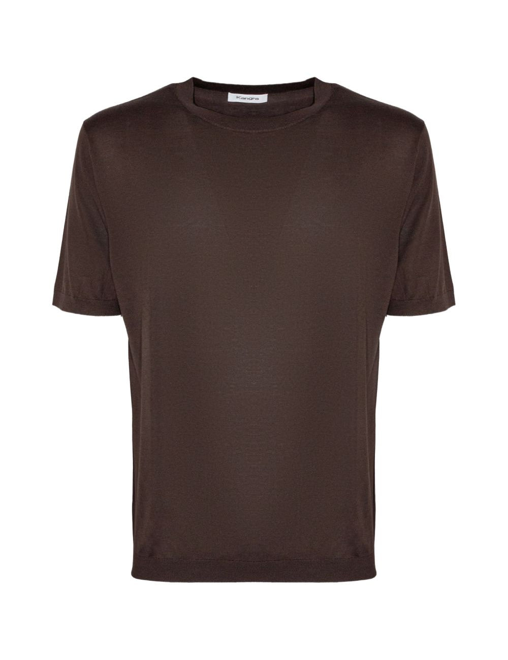 T-shirt a maniche corte in maglia  in marrone Kangra - uomo 
