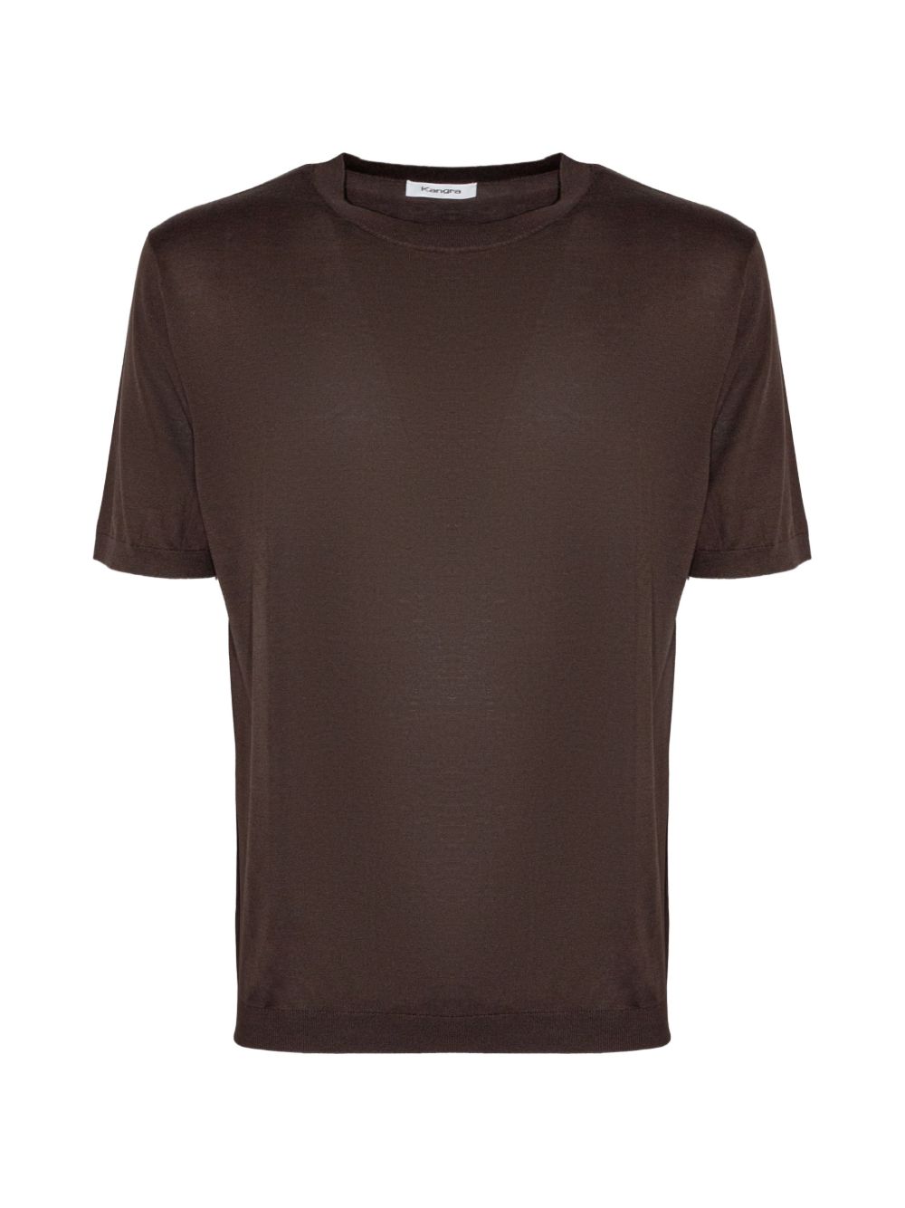T-shirt a maniche corte in maglia  in marrone Kangra - uomo 
