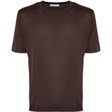 T-shirt a maniche corte in maglia  in marrone Kangra - uomo 
