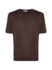 Men's Kangra brown short-sleeved knitted t-shirt