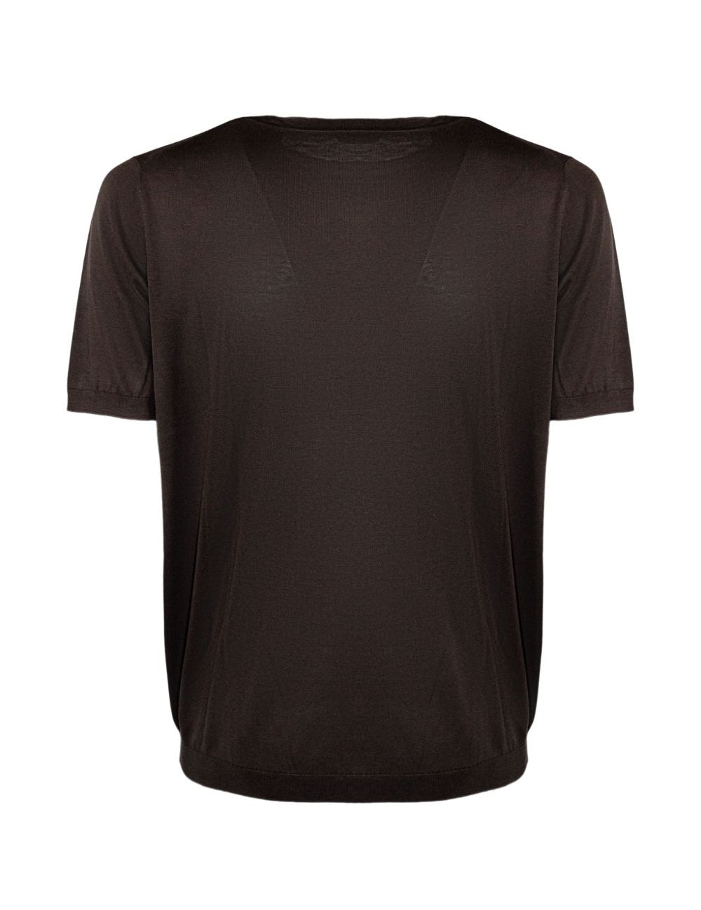 T-shirt a maniche corte in maglia  in marrone Kangra - uomo 
