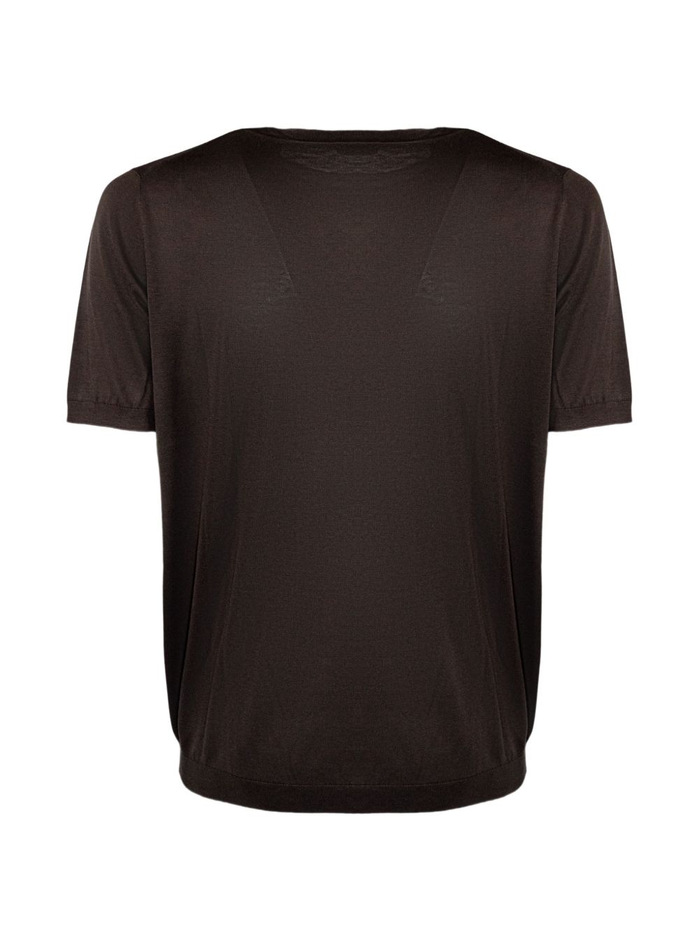 T-shirt a maniche corte in maglia  in marrone Kangra - uomo 