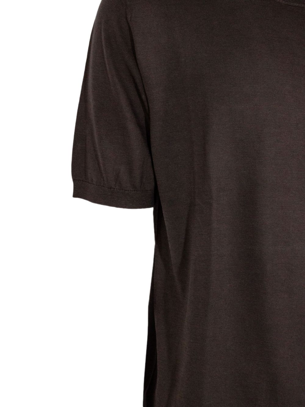 T-shirt a maniche corte in maglia  in marrone Kangra - uomo 