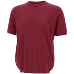 T-shirt a girocollo in bordeaux Kangra - uomo 