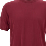 T-shirt a girocollo in bordeaux Kangra - uomo 