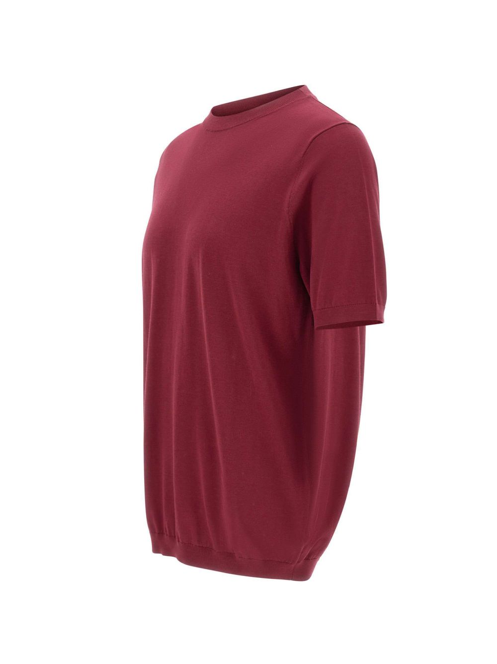 T-shirt a girocollo in bordeaux Kangra - uomo 